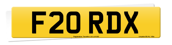 Registration number F20 RDX